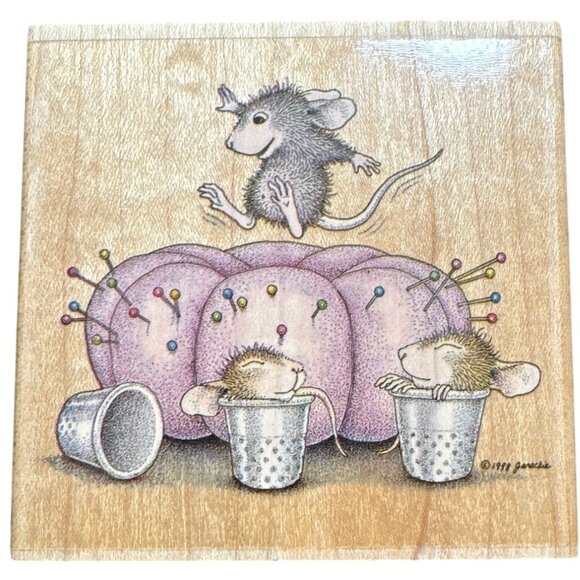 House Mouse Designs Bounce HMI1001 Rubber Stamp Mouse 1998 Stampabilities - Picture 1 of 5